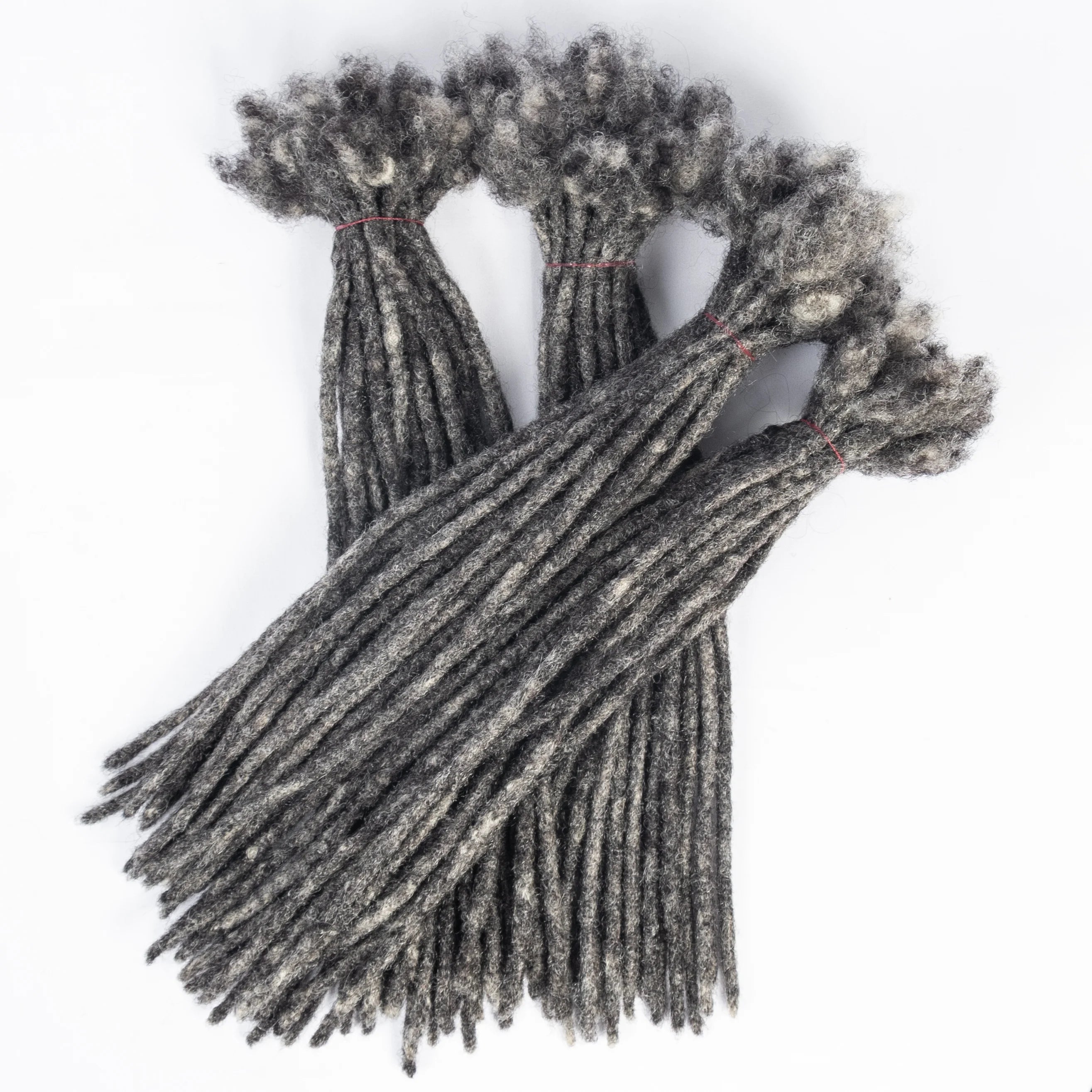 Hot Selling Human Hair Dreadlocs Salt and Pepper Crochet Handmade Locs 18inch