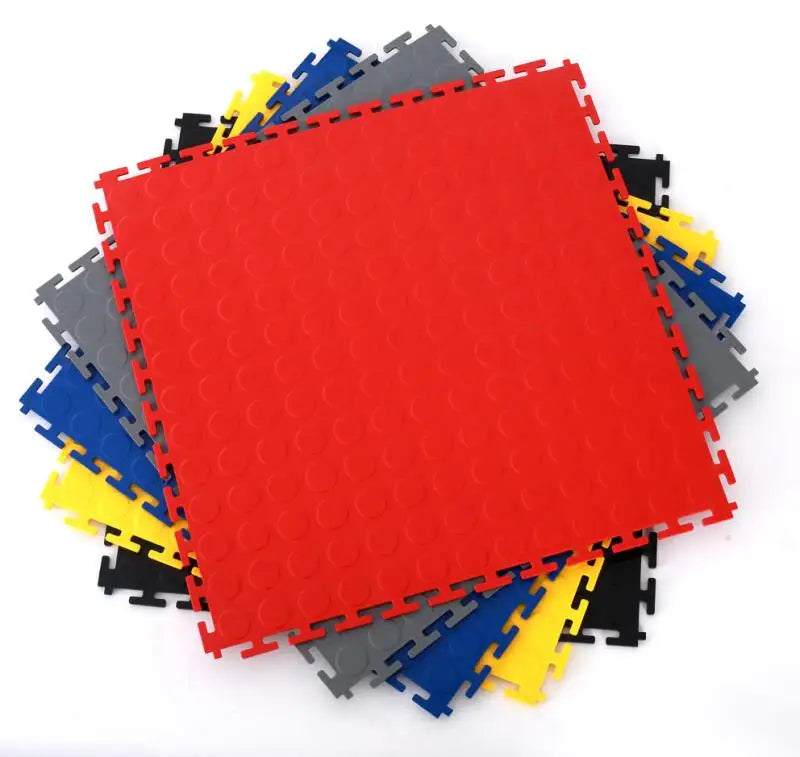 5mm PVC Vinyl Homogeneous Flooring Tiles Modern Interlocking Eco-Friendly Anti-Slip Tiles for School Gym Indoor Graphic Design
