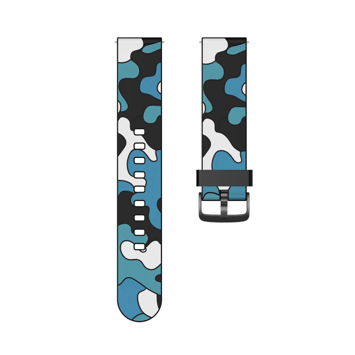 BoBand New Silicone 20mm 22mm Camouflage Sport Watch Strap for for for Garmin Adjustable Elastic