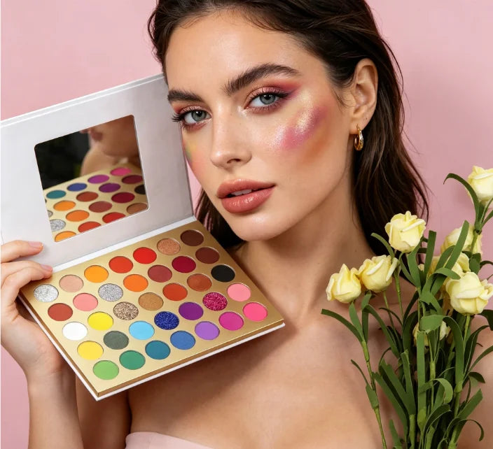 35 Color Glitter & Matte Eyeshadow Palette - Wholesale Professional Makeup Cosmetic Set High Pigmentation & Long-Lasting Wear