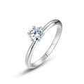 Moissanite Ring VVS1 0.5ct 1.0ct 925 Sterling Silver D Color Rhodium Plated Fine Jewelry for Women Engagement Diamond
