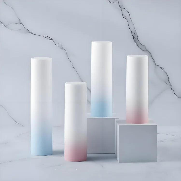WOGU Pink Blue Airless Bottles Foundation Cosmetic Packaging 20ml 30ml 50ml PP Plastic Spray Vacuum Lotion Serum Pump Bottle