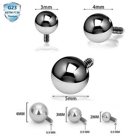 14K Titanium Internally Thread Top 14G 16G Implant Grade Mirror Polish Ball Pattern Body Jewelry Piercing Jewelry Made ASTM F136