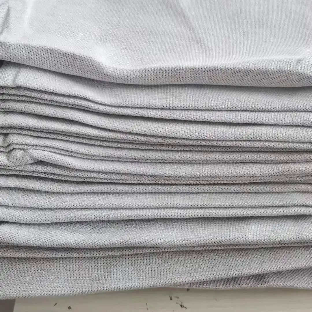 Silver Fiber Faraday Fabric Metallic Plain Anti-Radiation EMF Proof Tricot Knit Clothing Fabric Dresses Curtain Girls Lining
