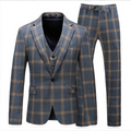 Men's Plus Size Suit Double-breasted Three-piece Suits Dress Men's Wedding Suits