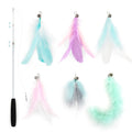 Luxury & Lovely Eco-friendly Fishing Rod Style Toy with Colorful Feather Sticker Interactive Toy for Cat Factory Price China