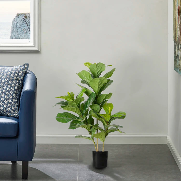 85cm Artificial Plants Eco-Friendly PEVA Fiddle Leaf Fig Artificial Ficus Lyrata Tree for Home Decor