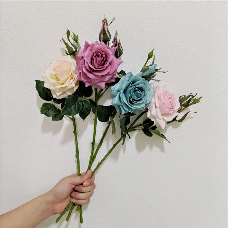 New Design Real Touch Rose Flower Wedding Decorative Flower Artificial Flowers
