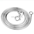 Italian 925 Sterling Silver Snake Chain Necklace for Women Girls 0.8mm