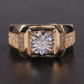 M80A Abiding Latest Gold Finger Ring Designs Engagement GRA Certificate Moissanite Diamond AU750 18K Solid Gold Mens Ring