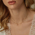 EManco Dainty Pearl Tassel Pearls Pendant Necklace Gold Plated Elegant Pearls Beaded Choker Necklace Stainless Steel Link Chain