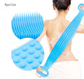 Epsilon Silicone Back Bath Shower Wash Body Belt Brush Bath Towel Exfoliating Body Brush
