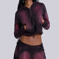 Hot Selling Women's Distressed Terry Cotton Hoodie Set New Arrival Winter Heavy Weight XS Casual Letter Hooded Logo Embroidery