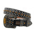 Luxury High Quality Crystal Rhinestone Belt Inlaid With Full Diamond Belt  Alloy Flower Buckles Fashion Trend Belt for Men