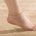 Unisex Dainty Butterfly Anklet 18K Gold Plated Stainless Steel Tarnish-Free Waterproof Shiny Pendant Trendy Party Accessory
