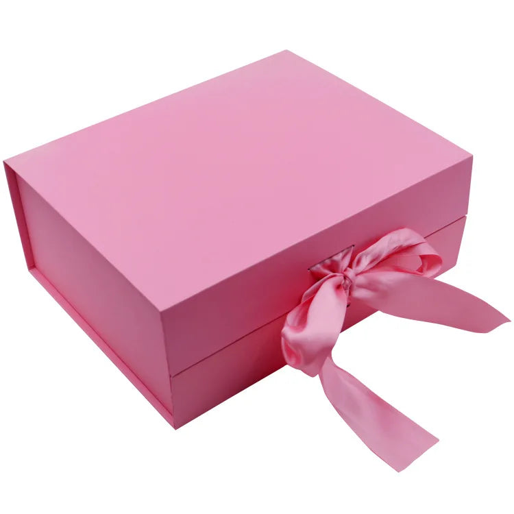 Luxury Pink Foldable Magnetic Clothes Cosmetic Shoes Gift Box Custom Manufactured at Cheap Price Quality Paper Boxes