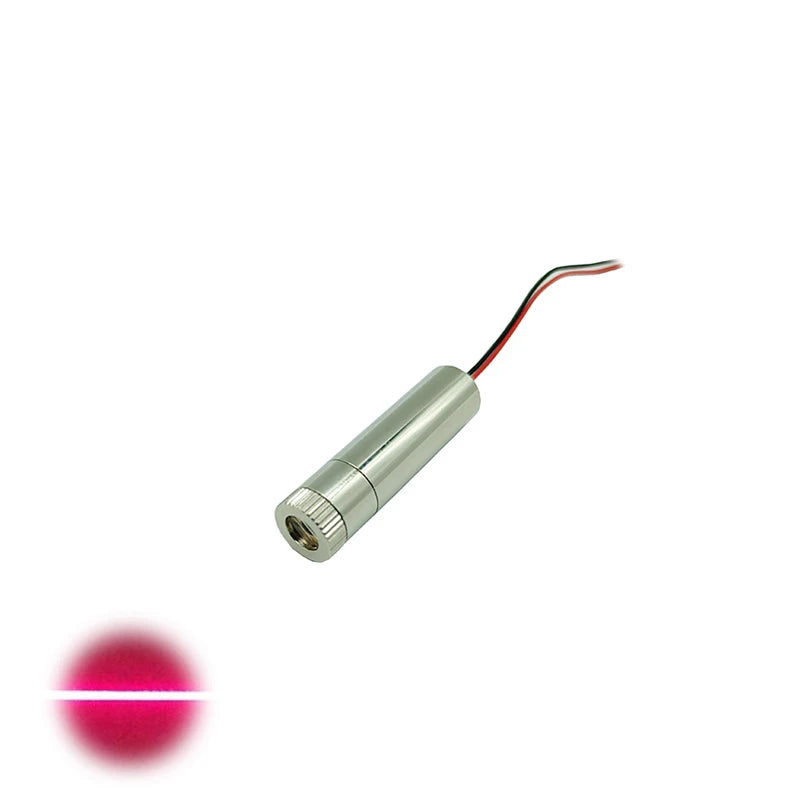 Adjustable Focusing Red Line D12mm 635nm 10mW 12V High-Stability Brass Shell Plating Color Laser Module