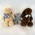 Luxury Rex Rabbit Fur Plush Toy Soft Realistic Stuffed Animal Adorable Bunny Gift Kids Home Decor Cuddly Toy