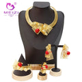 MEIZI JEWELRY 24k Gold Plated Copper Jewelry Sets for Brazilian Ladies for Party and Wedding Events in Dubai