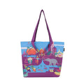 New Arrival Cartoon 210D Polyester Eco-friendly Folding Travel & Shopping Bags with Large Capacity Reusable for Daily Life