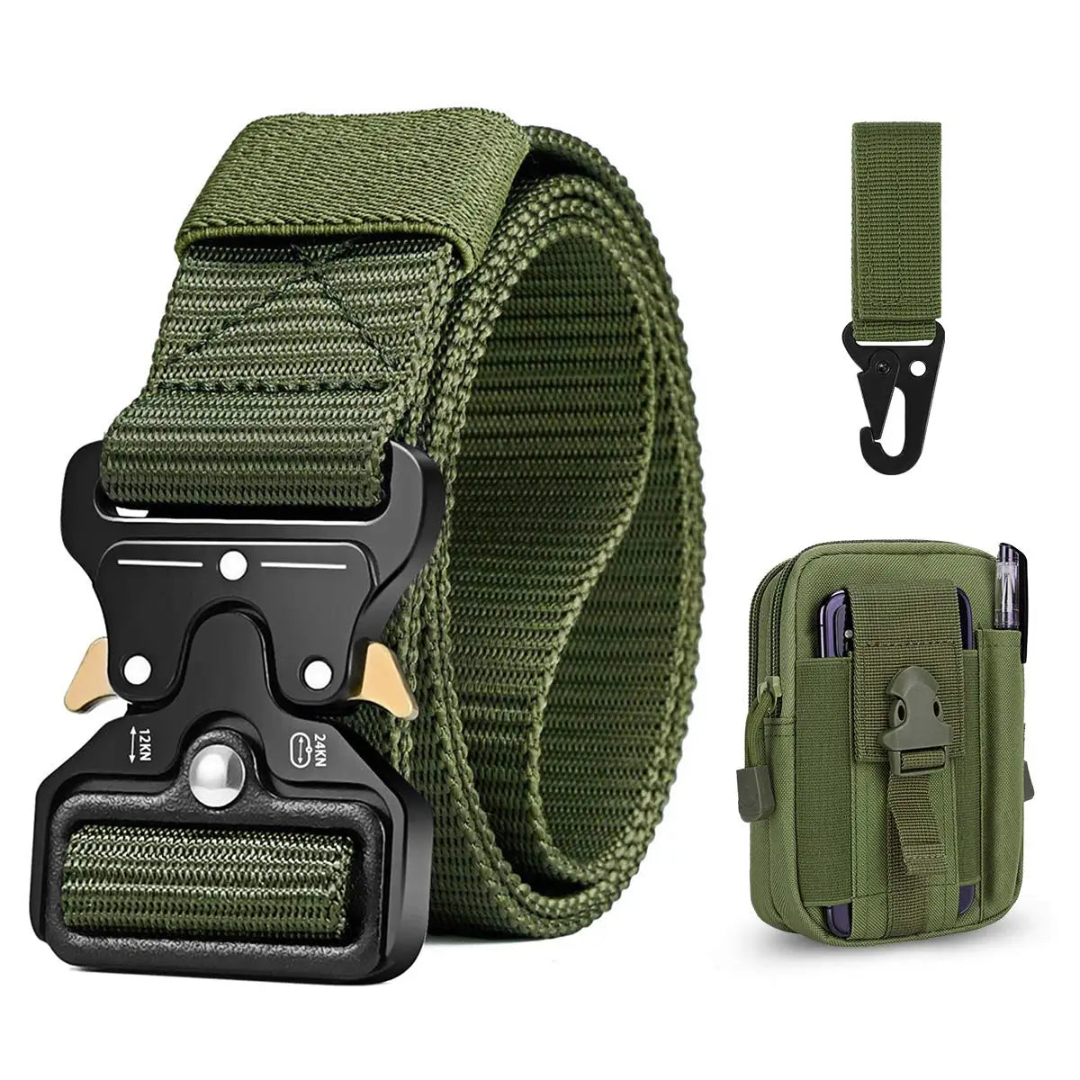 Kongbo Outdoor Heavy Duty Buckle Tactical Molle Pouch and Hooks Tactical Belt