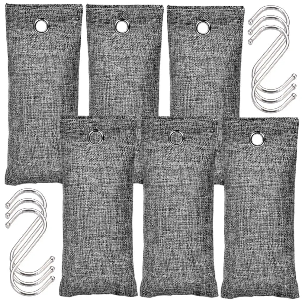 LEGREEN Activated Bamboo Charcoal Air Purifying Bag Shoe Deodorizer and Odor Eliminator Home Air Freshener Odor Absorber