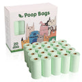 Corn Starch + PLA + PBAT 90 Days Fast Soil Degrading Compostable Stocked Dog Poop Waste Bags in Black/Light Green/Green