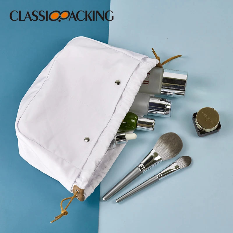 Eco-Friendly Drawstring Bag Spot Small Promotion White Canvas Drawstring Bag Wholesale