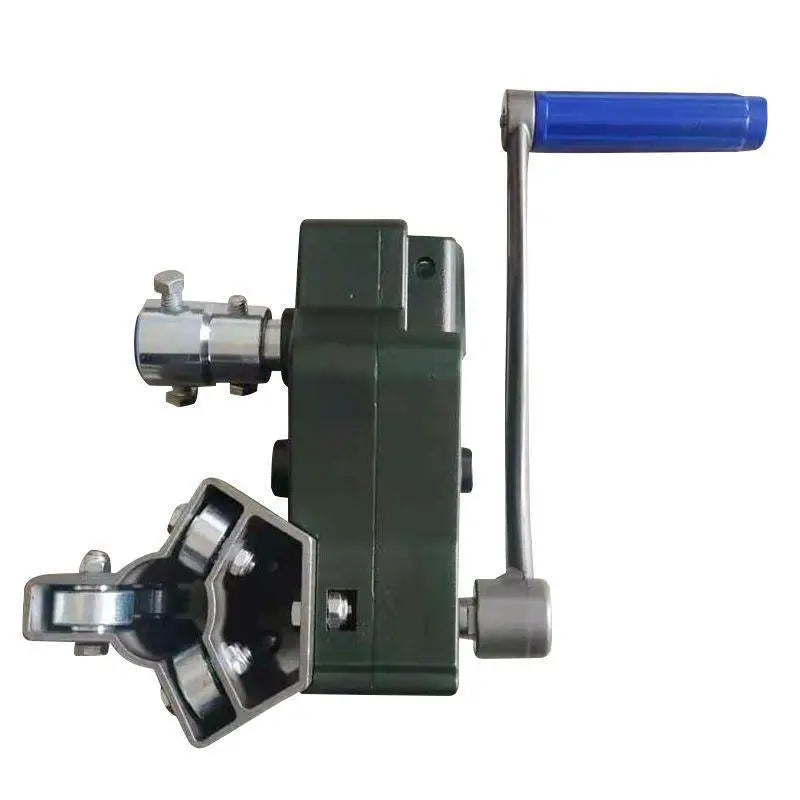 Large Steel Greenhouse Manual Winch PE Agriculture Film Sidewall Roll up Unit with Roof & Side Ventilation Double Layer