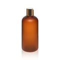 500ml Brown Frosted Empty Glass Shampoo Bottle With Gold Disc Top Cap Amber Essential Oil Bottles Cosmetic Packaging