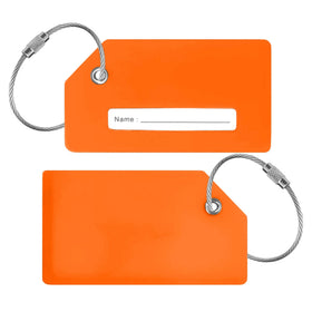 Supplier Eco Giveaway for Travel Agencies Silicon Luggage Tag With a Metal Loop Ring LT003 Promotional Gifts Custom Logo Si
