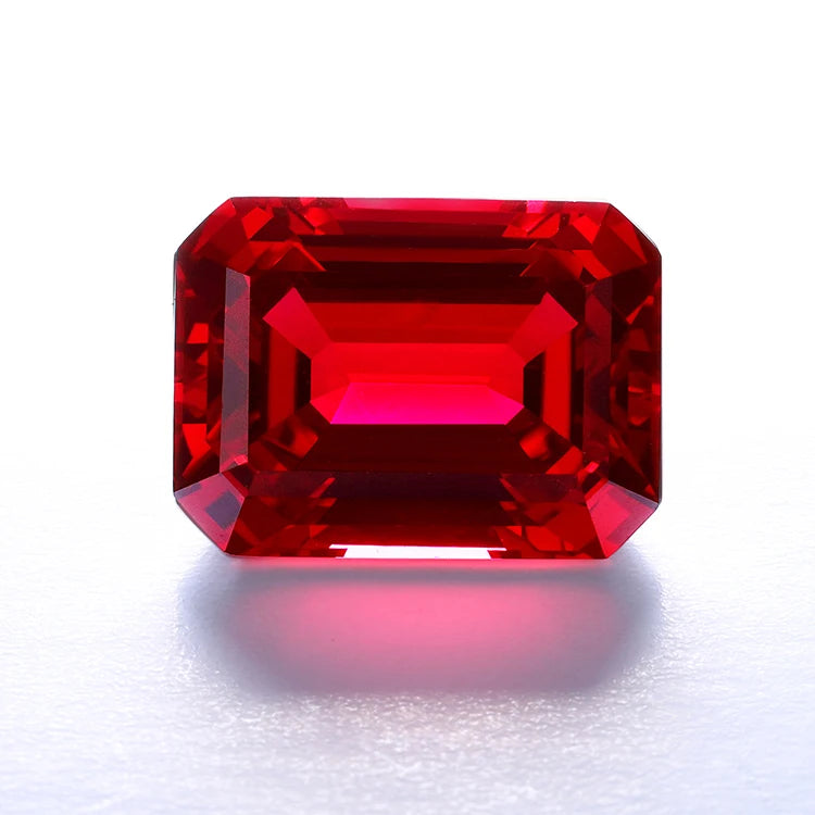 Zhanhao GEMS Beautiful Octagon Shape Similar to Natural Ruby 1 Carat 6.5MM Red Synthetic Ruby