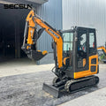 SECSUN New Excavator Digger Crawler 1 Ton 1.5 Ton 1.8 Ton 2 Ton Digger Machine Mini Excavator with Attachments Optional