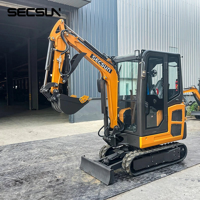 SECSUN New Excavator Digger Crawler 1 Ton 1.5 Ton 1.8 Ton 2 Ton Digger Machine Mini Excavator with Attachments Optional