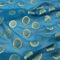 Shiny Original Elegant Silk Metallic Fabric Lurex Blue Shiny Dot Ready Goods for Men Women Shirt Dress Garment Costume