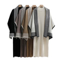 Boutique Wholesale 2026 Autumn New Loose Large Elegant Shawl Coat Knitted Dress Women's Set
