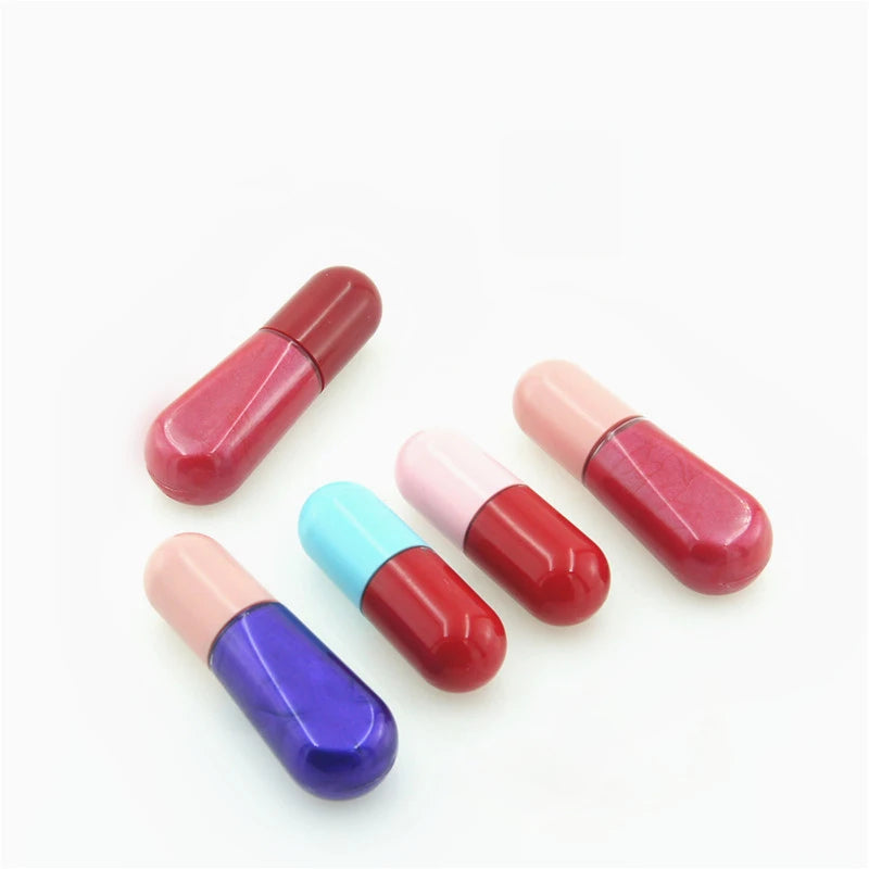3ml 5ml Transparent Cylinder Shaped Cute Small Cosmetic Packaging Plastic Bottle Lipstick Container