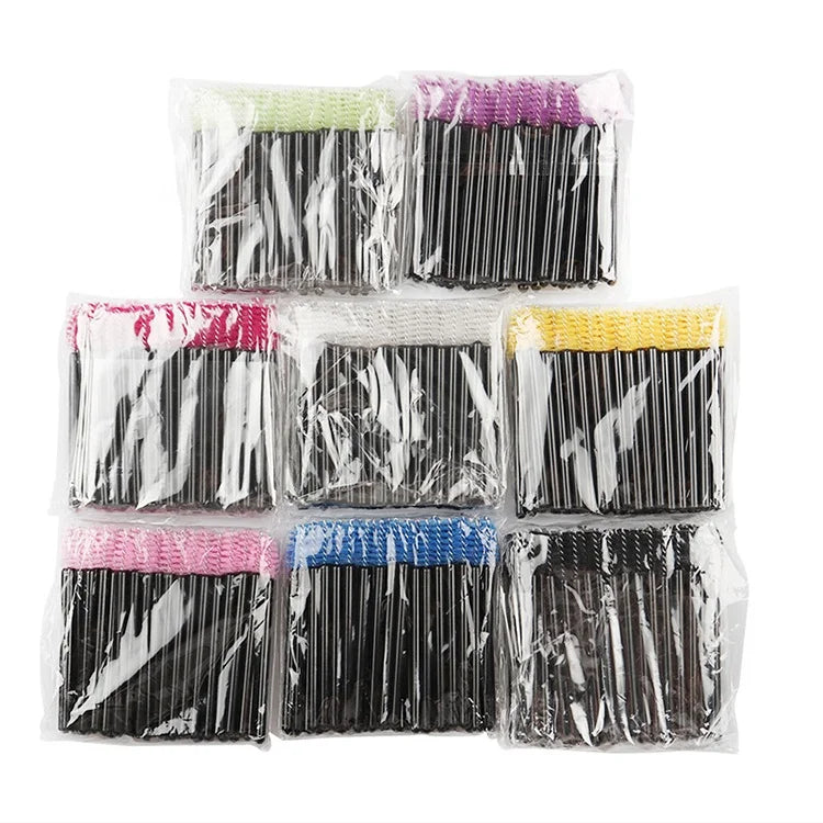 Disposable Makeup Mini Brushes Eyelash Extension Applicator Eyebrow Plastic Brushes Lash Separating Tools Mascara Wands