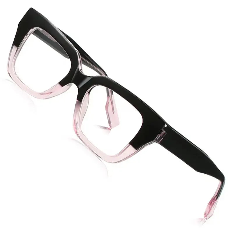 TR90 Square Optical Eyeglasses Frame Blue Light Spectacles for Women Chunky Glasses Frame Spring Hinge Custom  Prescriptions