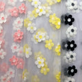 New Embroidered Lace Tulle Fabric 100% Polyester Lightweight Breathable Children's Dress Wedding Fabric