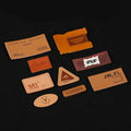 Wholesale PU Leather Labels Factory Price Custom Debossed Logo Washable Garment Real Repair Leather Patches for Jeans