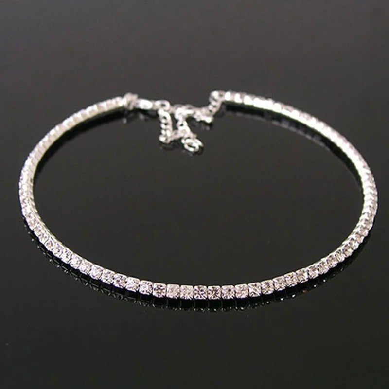 Women's Fashion Rhinestone Necklace Sparkling Diamond Wedding Accessories Jewelry