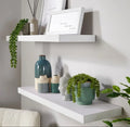 Floating Wall Mounted Wooden Bookshelves 60CM Hollowboard with Painting Shelf