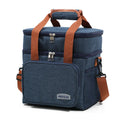 Customized Portable Leakproof Cooler Bag Large Capacity Expandable Thermal Insulated Travel Lunch Cooler Bag for Juice Pizza