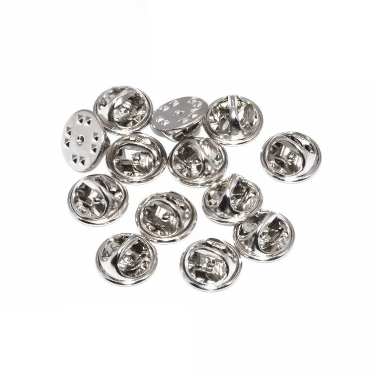High Quality Lapel Butterfly Clutch Pin Low Price With Locking Stick Lapel Custom Rubber Pin Back Clutch