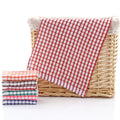 Wholesale Kitchen Tea Towel Absorbent Cotton Jacquard Plaid Towel 21 Count Single Yarn Kitchen Towels