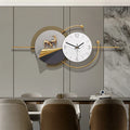 Creative Luxury Gear Style Metal Wall Art Clock Big Silent Iron Single Face Traditional Design Abstract Needle for Home Decor