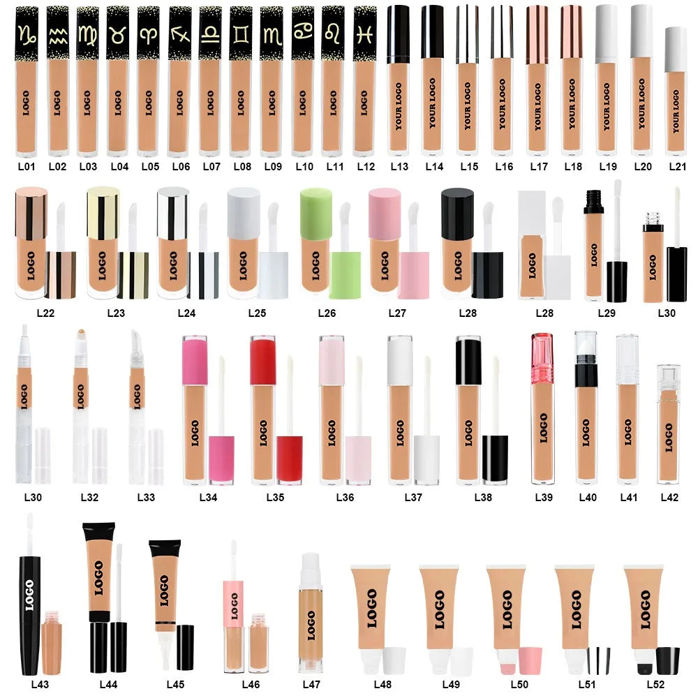Wholesale 18 Colors All Skin Waterproof Longlasting Vegan Full Coverage Oil Control Makeup Private Label  Liquid Concealer
