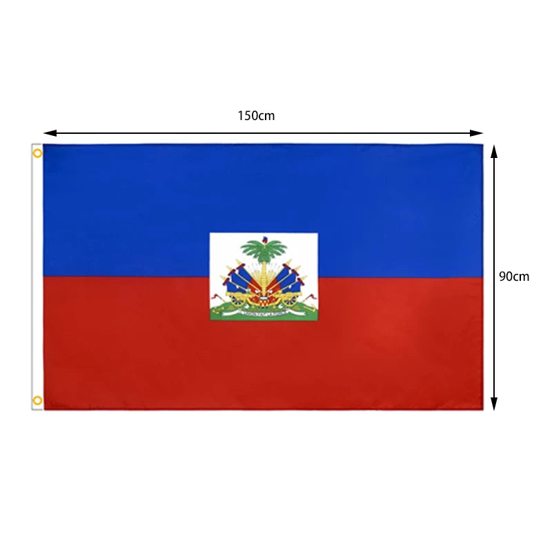 Wholesale Bandana 3x5ft Printed Haiti Flag 90x150 cm Haitian National Flag