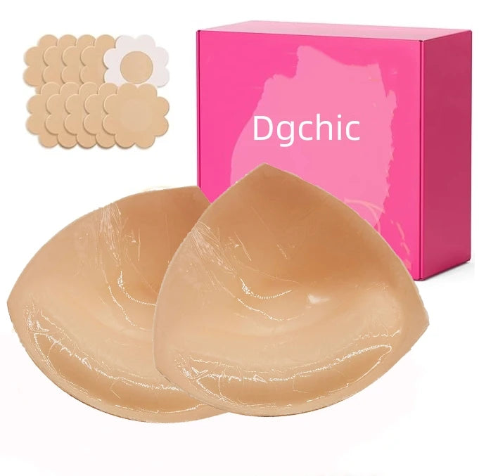 Breast Enhancers Wholesale Triangle Push up Stick on Bra Instant Boob Lift Bra Double Sided Adhesive Bra Insert Pads for Women